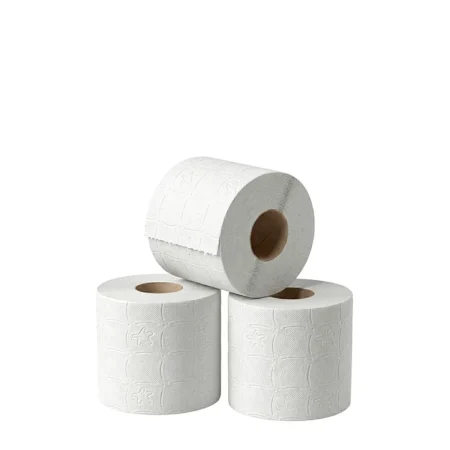 detalhe do papel higiénico doméstico 3 folhas 18 rolos Amoos da Copopalhinhas feito com materiais certificados