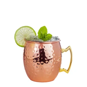 Produto sustentável caneca cerveja inox cobre martelado da Copopalhinhas para cocktails