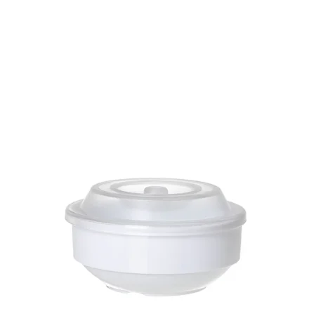 A tigela empilhável PC branca com tampa 35cl alia resistência, leveza e praticidade. Além disso, permite economizar espaço graças ao design empilhável.