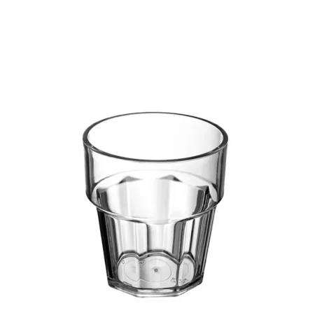 Copo Casablanca em PC 25cl (250ml) em policarbonato resistente, reutilizável e seguro. Ideal para restauração, eventos e uso profissional intensivo.