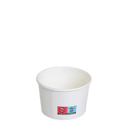 taça gelado em cartão branco 20cl reutilizável e ecológica da Copopalhinhas