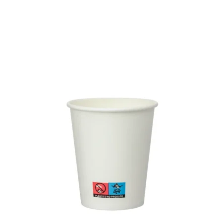 copo de papel branco 250ml reutilizável e ecológico da Copopalhinhas