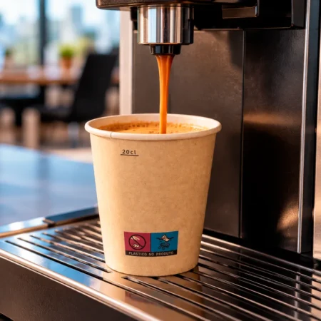 O Copo de Papel 100% Kraft 25cl (250ml) alia sustentabilidade, durabilidade e um design rústico, sendo perfeito para servir cafés, chás e outras bebidas quentes.