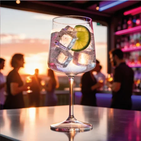 Produto sustentável copo vinho em Tritan 60cl da Copopalhinhas para eventos e restauração