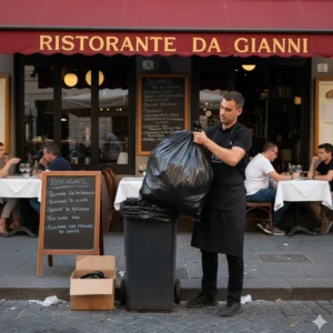 Produto sustentável sacos do lixo preto 100L da Copopalhinhas para eventos e restauração