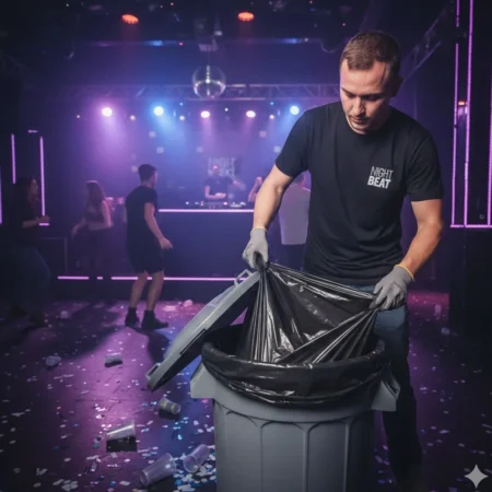 Produto sustentável sacos do lixo preto 120L da Copopalhinhas para eventos e restauração