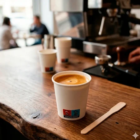 O Copo de Café Branco de 4oz (12 cl/120 ml) em Papel é a escolha perfeita para desfrutar do seu café favorito com conforto. Inclui a impressão da Diretiva da UE (Decreto-Lei n.º 78/2021).