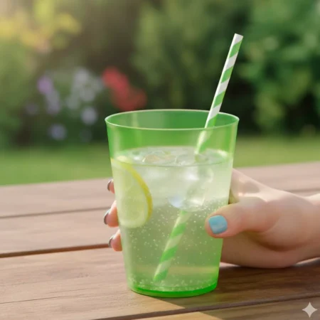 O Copo em PP Verde 50cl (500ml) alia durabilidade e cor vibrante num único produto.