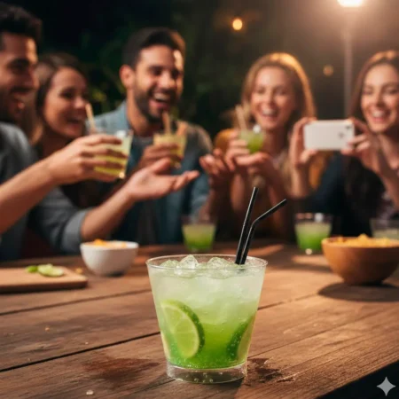 copo de caipirinha em PS reutilizável