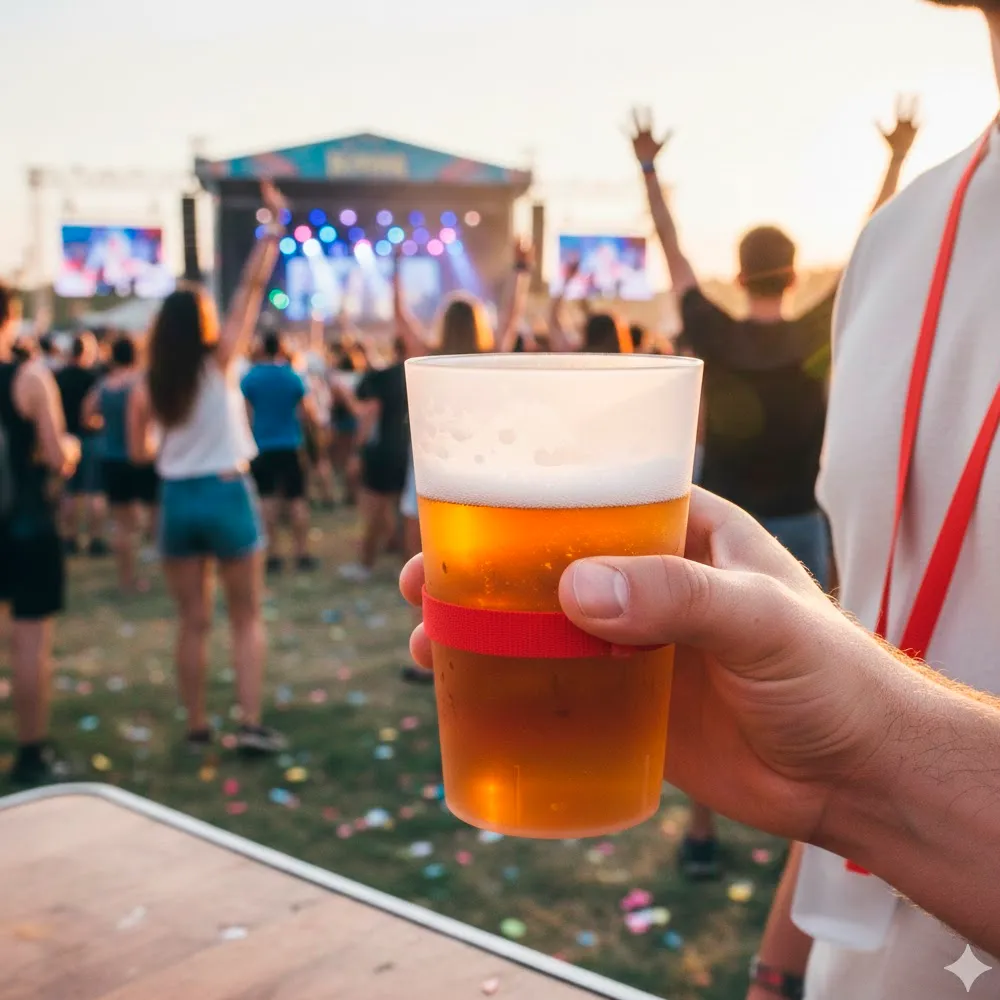 Detalhe do Eco Copo Light em PP 20cl Copopalhinhas em polipropileno reutilizável