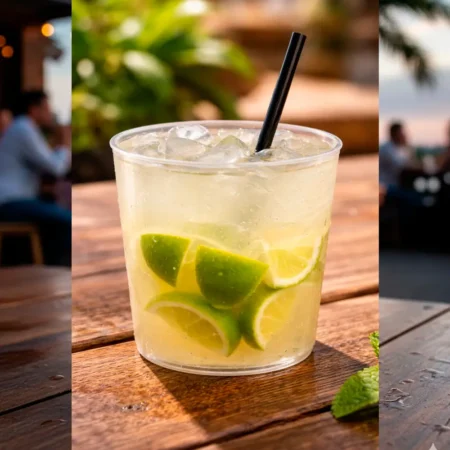 Produto sustentável copo caipirão PC 30cl da Copopalhinhas para eventos e restauração