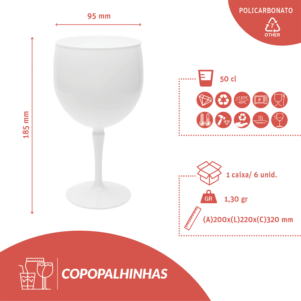 COPO GIN 50CL PREMIUM BRANCO PC