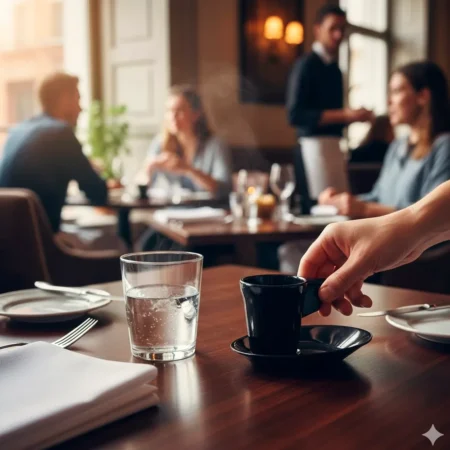 chávena café preto com pires de 9cl em policarbonato