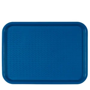 Tabuleiro fast food azul reutilizável e reciclável da Copopalhinhas