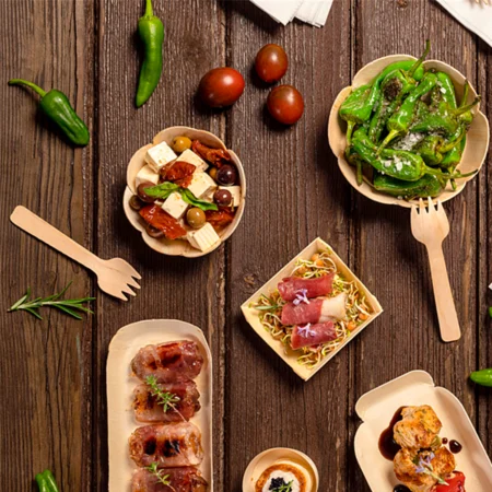 Detalhe do garfo-colher de madeira Copopalhinhas feito com materiais amigos do ambiente