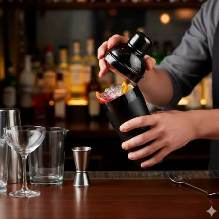 Produto sustentável Shaker Cobbler 500 ml da Copopalhinhas para eventos e restauração