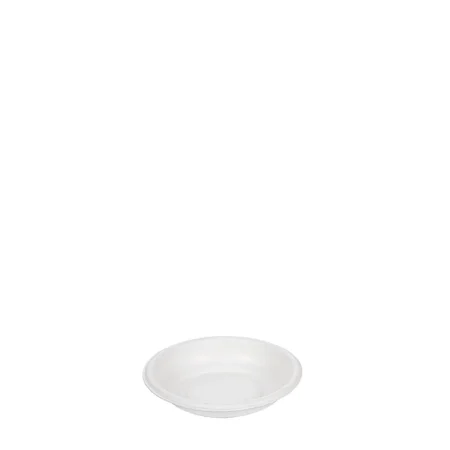 mini tigela bagaço branco reutilizável e ecológico da Copopalhinhas