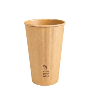 Produto sustentável copo de papel cartolina dupla parede da Copopalhinhas para eventos e restauração