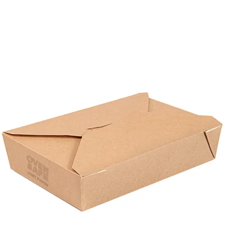 Produto sustentável caixa americana cartão para forno da Copopalhinhas para eventos e restauração