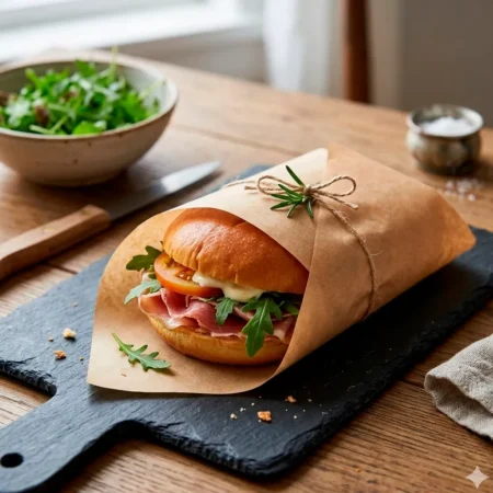 Produto sustentável papel pergaminho anti-gordura PFAS Free da Copopalhinhas para eventos e restauração