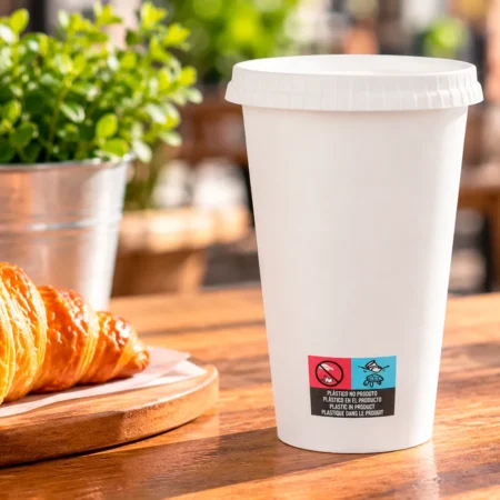 O Copo de Papel (Cartão) Branco Tampa Branca em Papel 35cl (350ml/12oz) destaca-se pela sua versatilidade e compromisso ambiental.
