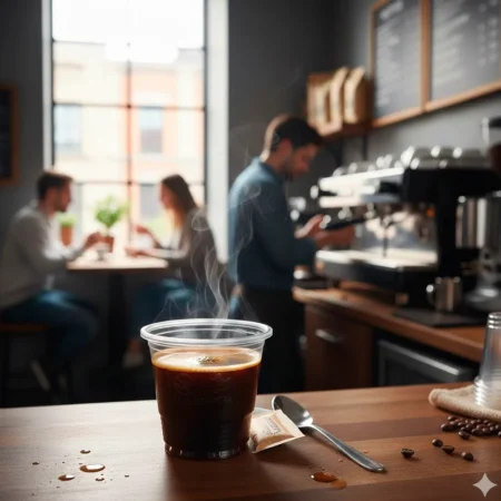 Z13825-COPO PARA CAFÉ REUTILIZÁVEL EM PP TRANSPARENTE 8CL