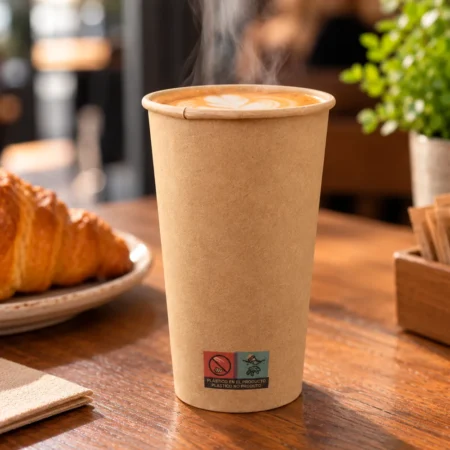 O Copo de Papel (Cartão) Kraft 65cl (650ml/22oz) é a escolha ideal para servir bebidas de grande volume com elegância e sustentabilidade