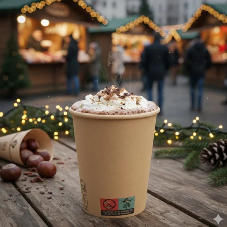 copo de papel kraft 24cl reutilizável e ecológico da Copopalhinhas