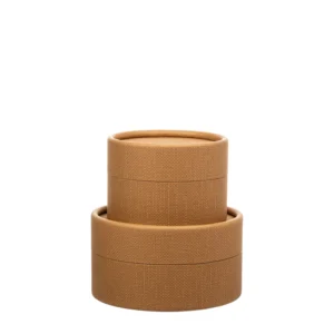 Caixa em cartão com tampa 200ml castanho kraft para cheesecakes e sobremesas individuais