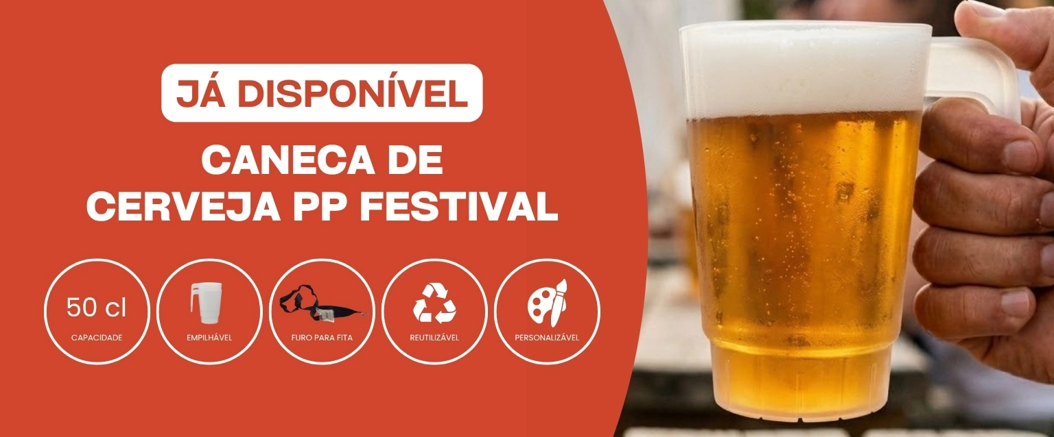 Caneca para festivais de Cerveja