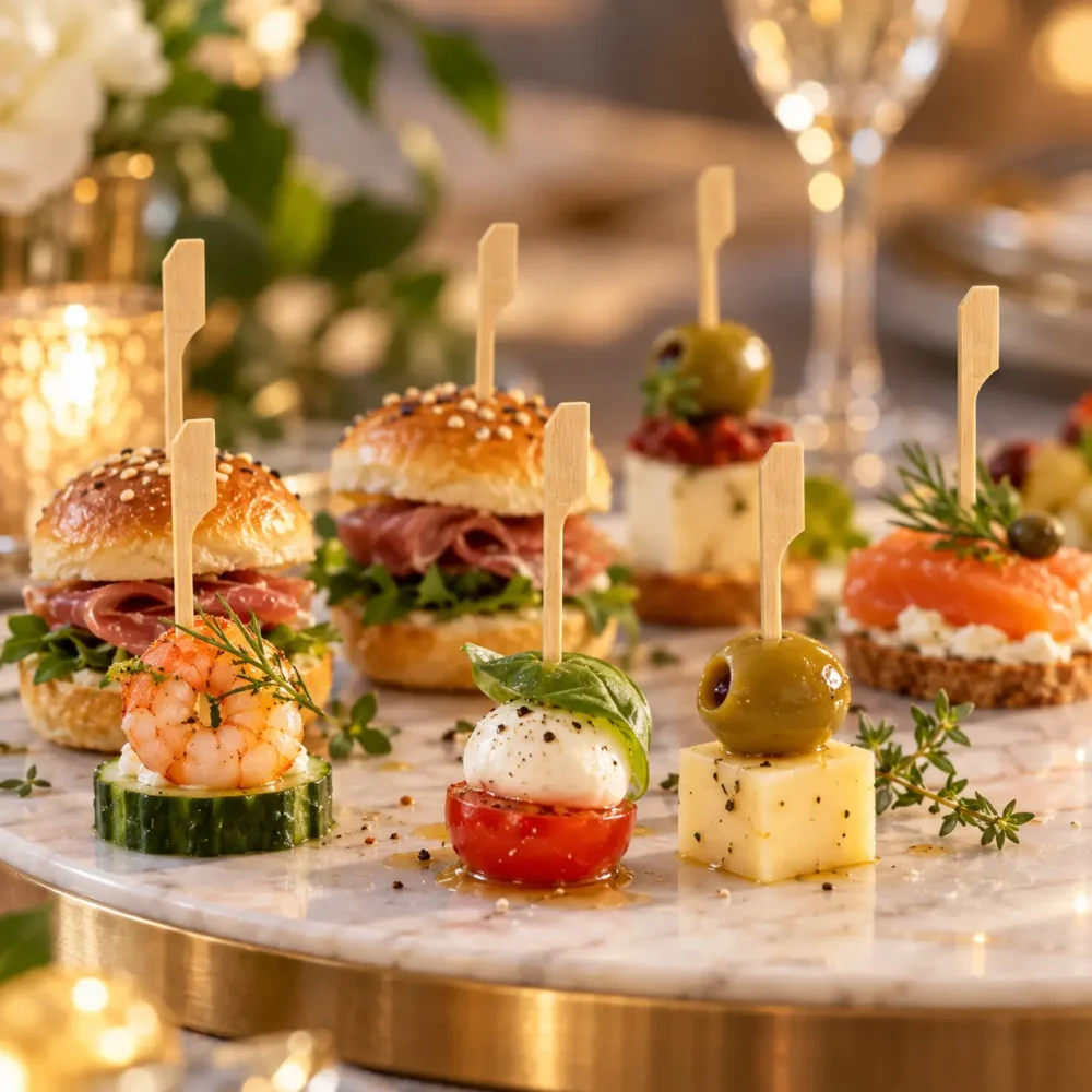 palitos de bambu para catering